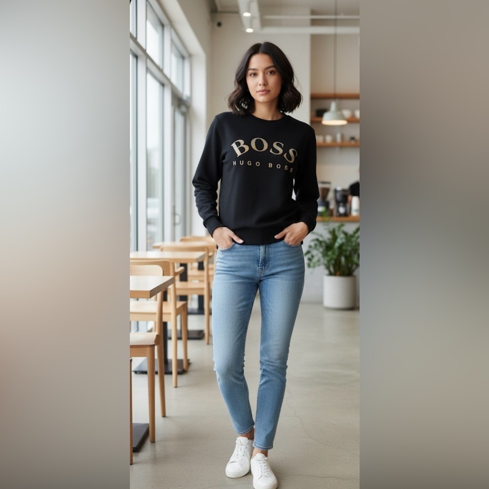 Hugo Boss Black Crewneck Sweater Premium Design